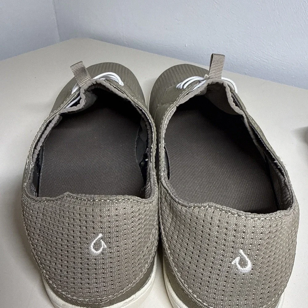 Olukai Nohea Moku Shoes Mens Size 14 No Tie Boat Shoe Mesh Clay Tapa Color